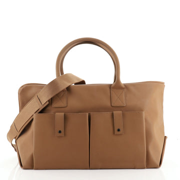 Bottega Veneta Marco Polo Tote Rubberized Canvas Medium