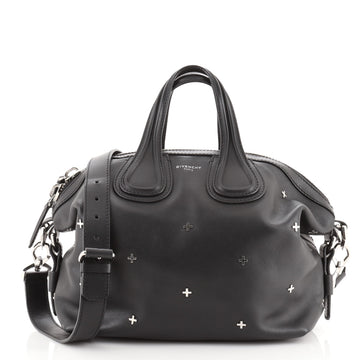 Givenchy Nightingale Satchel Studded Waxed Leather Small