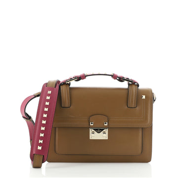 Valentino Cabana Top Handle Flap Bag Leather Medium