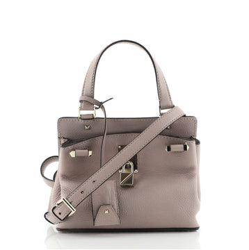Valentino Joy Lock Top Handle Bag Leather Small