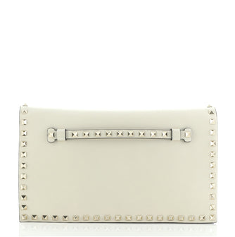 Valentino Rockstud Flap Clutch Leather