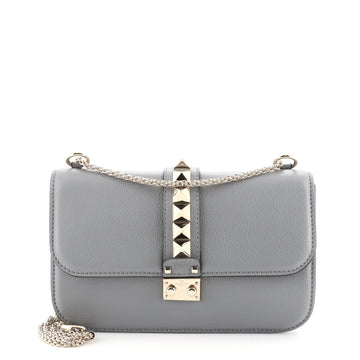 Valentino Glam Lock Shoulder Bag Leather Medium