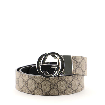 Gucci Interlocking G Belt GG Coated Canvas Wide