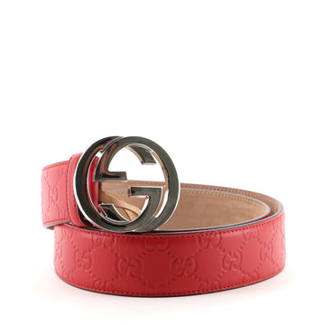 Gucci Interlocking G Belt Guccissima Leather Wide