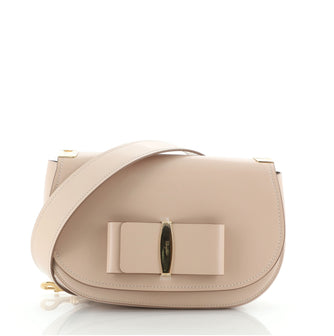 Salvatore Ferragamo Anna Vara Flap Shoulder Bag Leather Medium