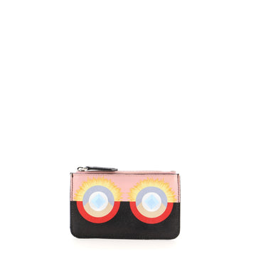Fendi Monster Zip Key Pouch Leather