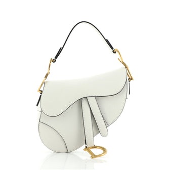 Christian Dior Saddle Handbag Leather Mini