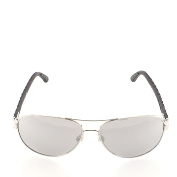Chanel Aviator Quilt Sunglasses Denim and Metal