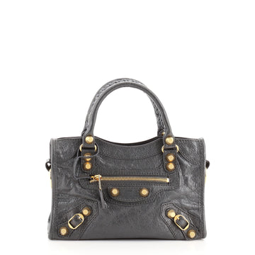 Balenciaga City Giant Studs Bag Leather Mini