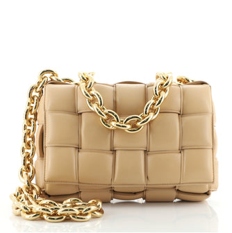 Bottega Veneta Cassette Chain Crossbody Bag Padded Maxi Intrecciato Leather