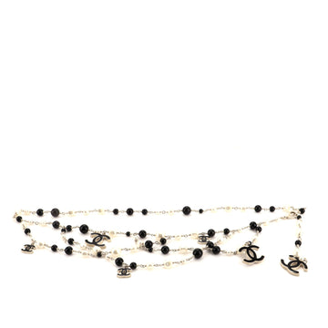 Chanel CC Multistrand Chain Belt Faux Pearls, Beads and Metal with Enamel