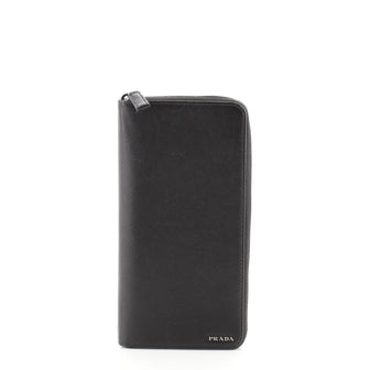 Prada Zip Organizer Wallet Saffiano Leather
