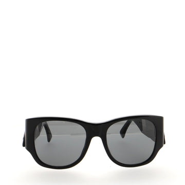 Chanel Hidden Mirror Oversized Sunglasses Acetate with Quilted Leather