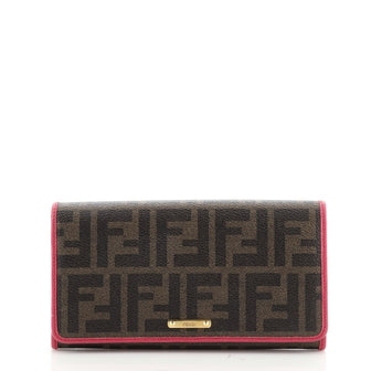 Fendi Continental Wallet Zucca Coated Canvas Long