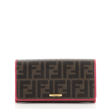 Fendi Continental Wallet Zucca Coated Canvas Long