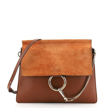 Chloe Faye Shoulder Bag Leather and Suede Medium