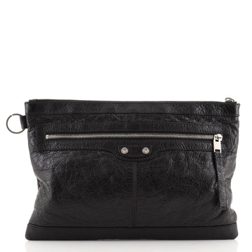 Balenciaga Classic City Clip Pouch Leather Medium