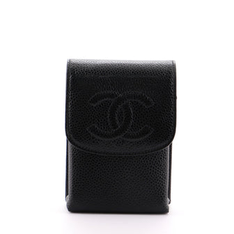 Chanel Vintage Timeless CC Phone Holder Pouch Caviar Mini