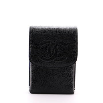 Chanel Vintage Timeless CC Phone Holder Pouch Caviar Mini
