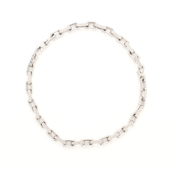 Louis Vuitton Monogram Chain Necklace, Silver, One Size
