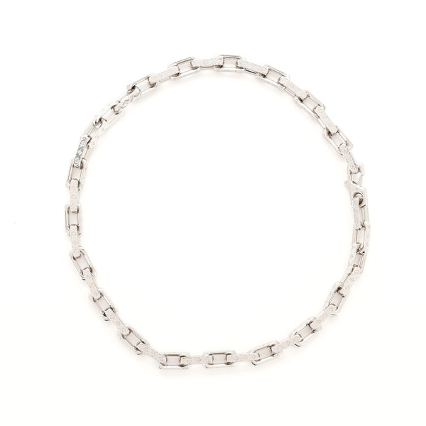 Louis Vuitton, Jewelry, Louis Vuitton Collier Monogram Chain Necklace  M0307 Silver Accessory 23rc47