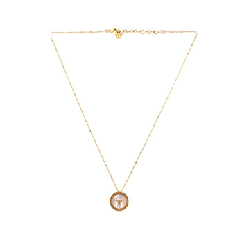 Versace Medusa Pendant Necklace Metal and Mother of Pearl