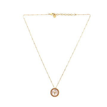 Versace Medusa Pendant Necklace Metal and Mother of Pearl