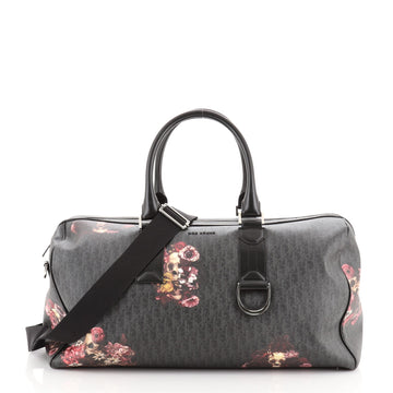 Christian Dior Convertible Homme Duffle Bag Printed Oblique Coated Canvas Large