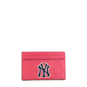 Gucci MLB Card Case Guccissima Leather with Applique
