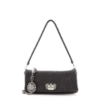 Miu Miu Crystal Clutch Matelasse Leather Medium