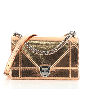 Christian Dior Diorama Flap Bag Crackled Deerskin Medium