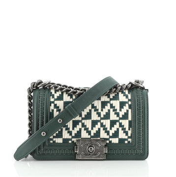 Chanel Boy Flap Bag Woven Calfskin Small