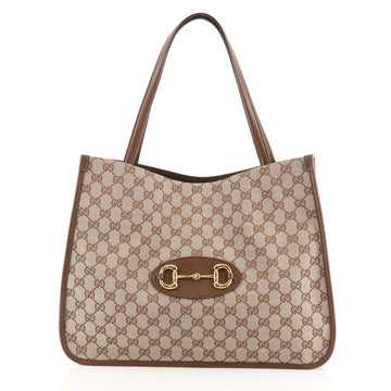 Gucci 1955 Horsebit Tote GG Canvas Medium