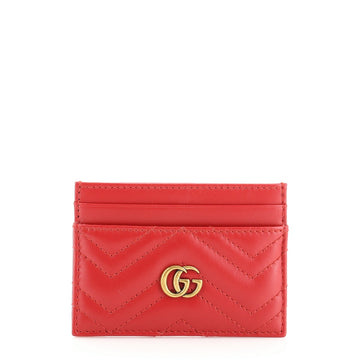Gucci GG Marmont Card Holder Matelasse Leather