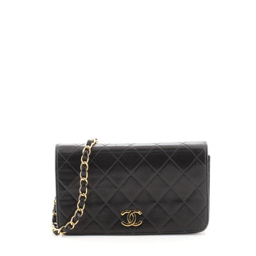 Chanel Vintage Full Flap Bag Quilted Lambskin Mini