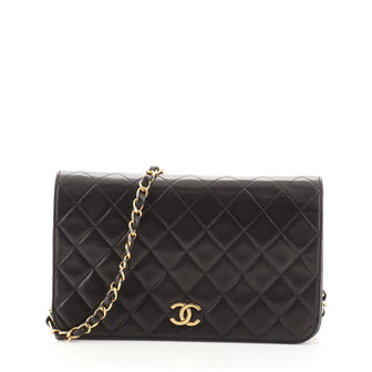 Chanel Vintage Full Flap Bag Quilted Lambskin Medium