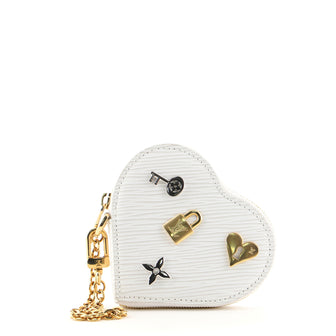 Louis Vuitton Heart Coin Purse Love Lock Epi Leather
