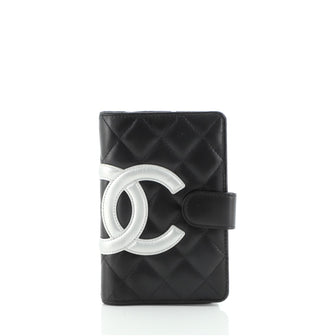 Chanel Cambon Zipped Pocket Wallet Quilted Lambskin Small