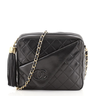 Chanel Vintage Front Pocket Camera Bag Quilted Lambskin Small