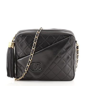 Chanel Vintage Front Pocket Camera Bag Quilted Lambskin Small