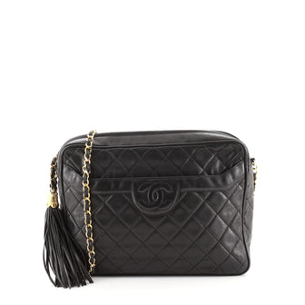 Chanel Vintage Front Pocket Camera Bag Quilted Lambskin Medium
