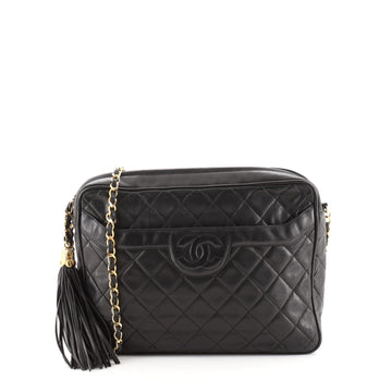 Chanel Vintage Front Pocket Camera Bag Quilted Lambskin Medium