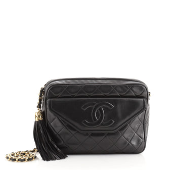 Chanel Vintage Front Pocket Camera Bag Quilted Lambskin Small