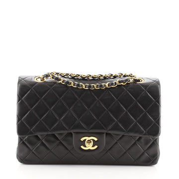 Chanel Vintage Classic Double Flap Bag Quilted Lambskin Medium