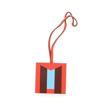 Hermes Lettre Au Carre Bag Charm Leather