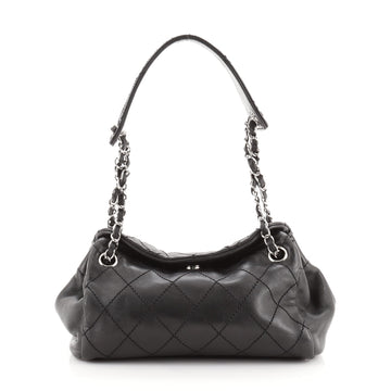 Chanel CC Accordion Shoulder Bag Quilted Lambskin Small