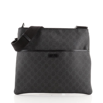 Gucci Flat Messenger Bag GG Coated Canvas Large