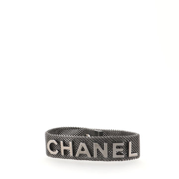 Chanel Logo Snap Bracelet Metal Mesh