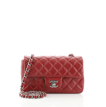 Chanel Classic Single Flap Bag Quilted Caviar Mini