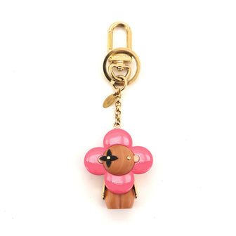 Louis Vuitton Vivienne Doudoune Bag Charm and Key Holder Wood and Resin Pink